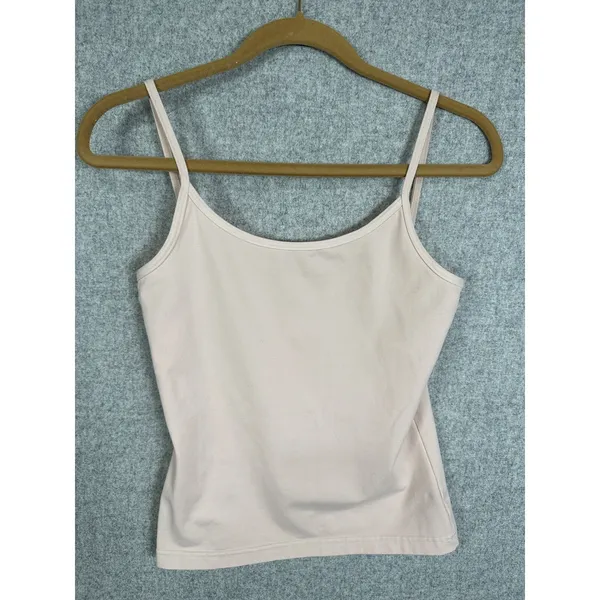 Vintage Bloomingdales‎ Small Womens Cami Top Light Pink Stretch 90s Scoop Neck - Image 4