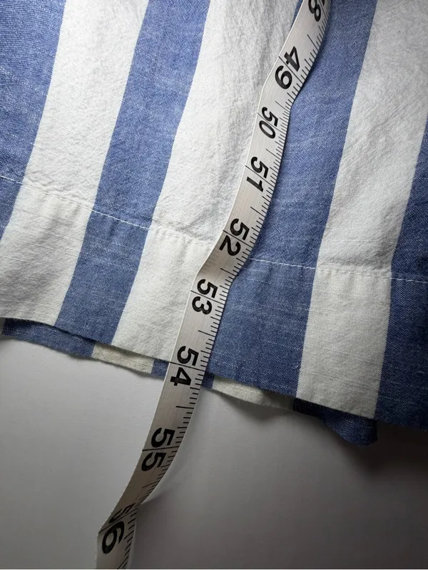 Japna Blue and White Vertical Stripe Wide-Leg Jumpsuit - Image 6