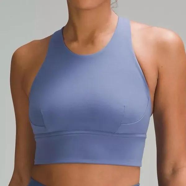 Lululemon Women’s Blue Wunder Train Long Line Bra Sports Bar Athletic Top Size 8 - Image 2