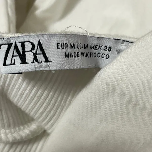 Zara Women's White Sleeveless Sweetheart Tie Wrap Blouse Crop Top Size M - Image 4