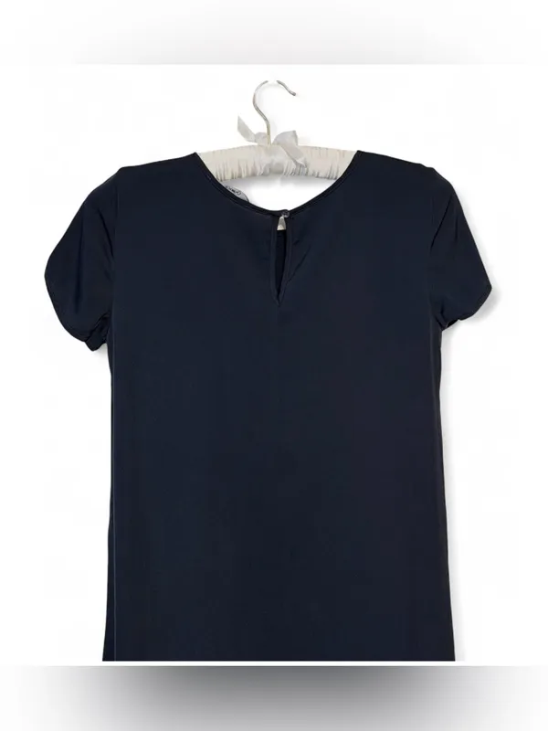 Quince Women’s Washable Silk Blend Short Sleeve Black Mini Tee Dress Size XS - Image 8