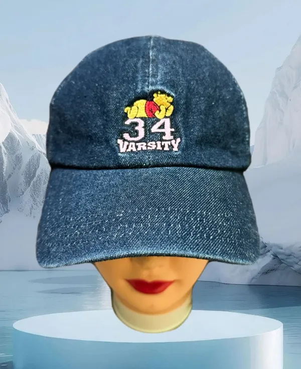 Disney Winnie The Pooh Blue Denim Varsity Cap - Image 2