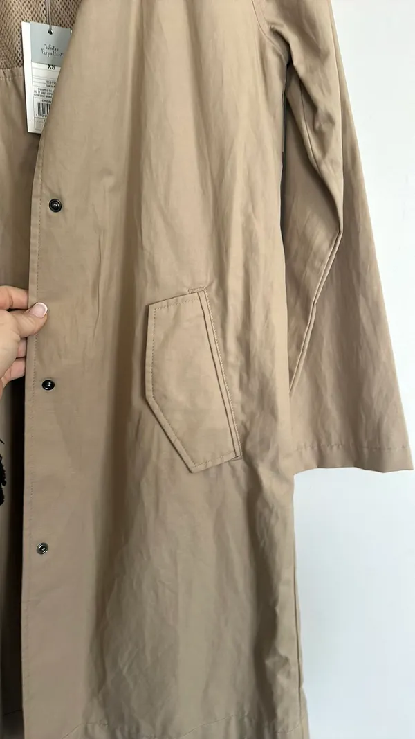 A New Day Beige Short Trench Coat - Image 6