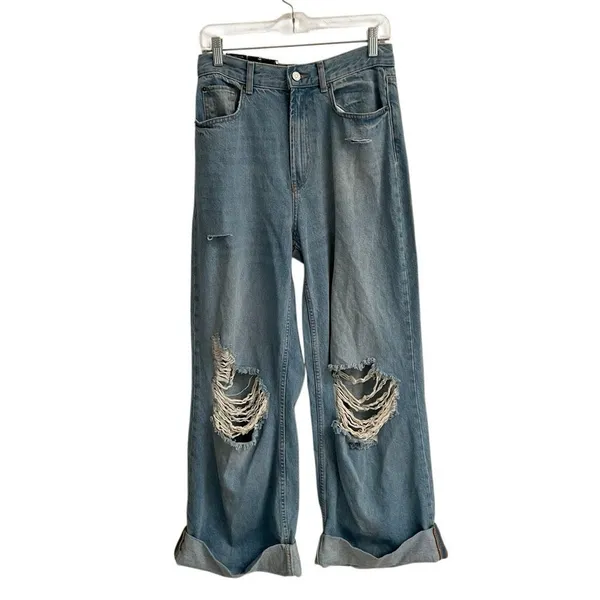 UO BDG‎ Skater Baggy Jeans Women’s 27 high waisted distressed medium wash NEW - Image 2