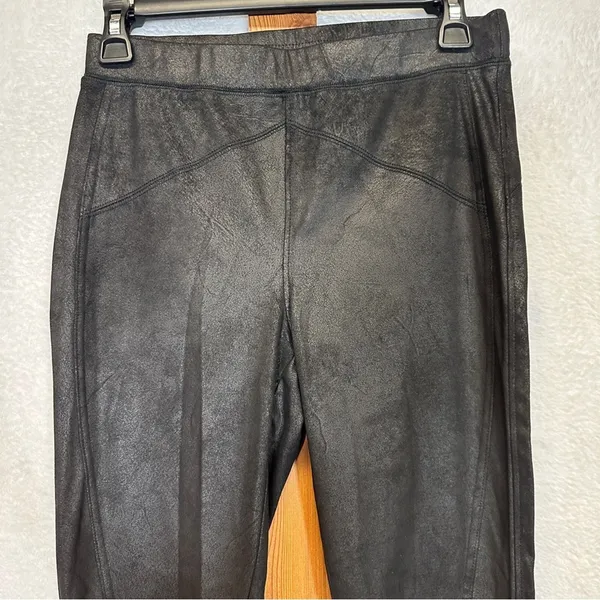Free People Black Midnight Vegan Suede Skinny‎ Pants Size XS - Image 4