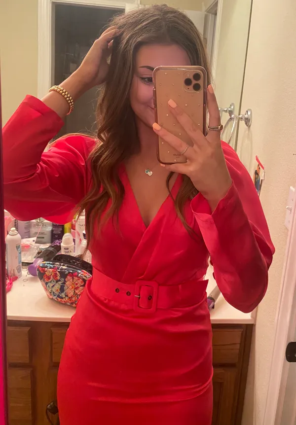 Hemline Pink Cocktail Dress - Image 2
