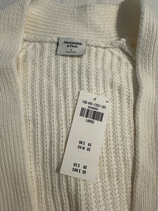 Abercrombie White Knit Cardigan - Image 2