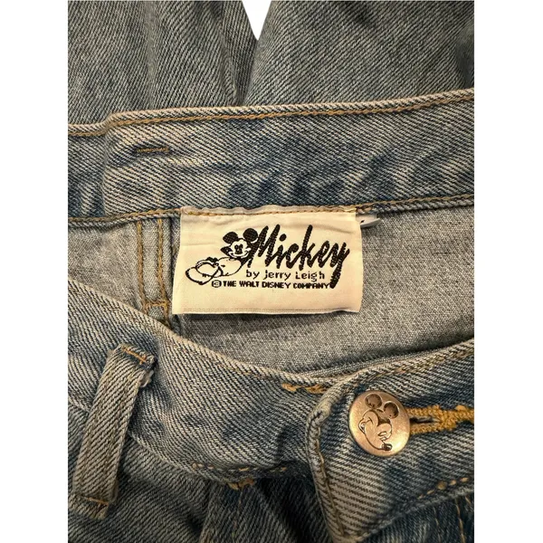 Vintage 90s Mickey by Jerry Leigh Disney Friends Denim Jorts Shorts Medium - Image 6