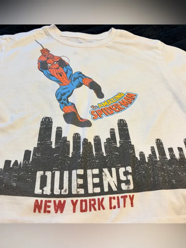 Marvel Spider-Man Graphic Tee - White, Blue, Red - Image 2