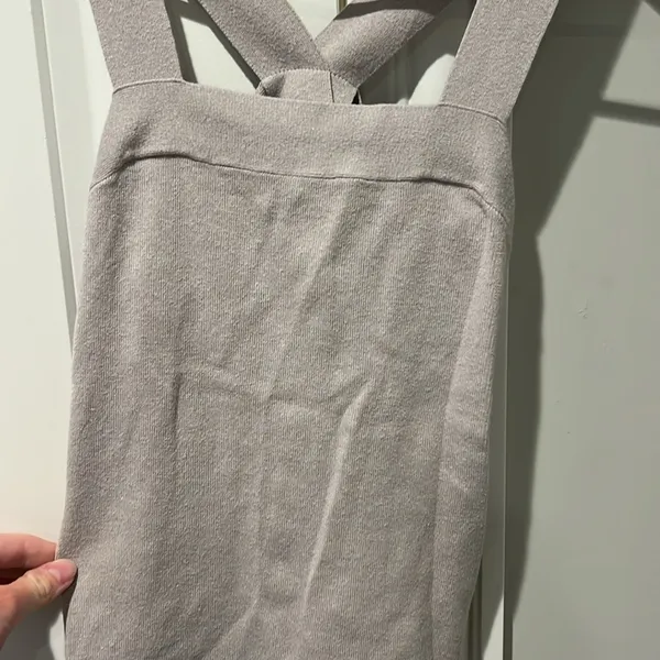 LOFT Light Gray Knit Top - Image 3