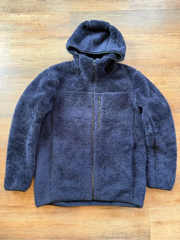 Uniqlo Women’s Navy Plush Hooded Fleece Jacket Size M - Image 3