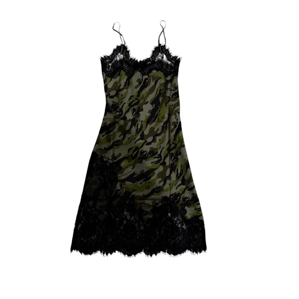 Gold Hawk Silk Coco Slip Dress Camo Lace Trim NWT Size‎ Small - Image 4