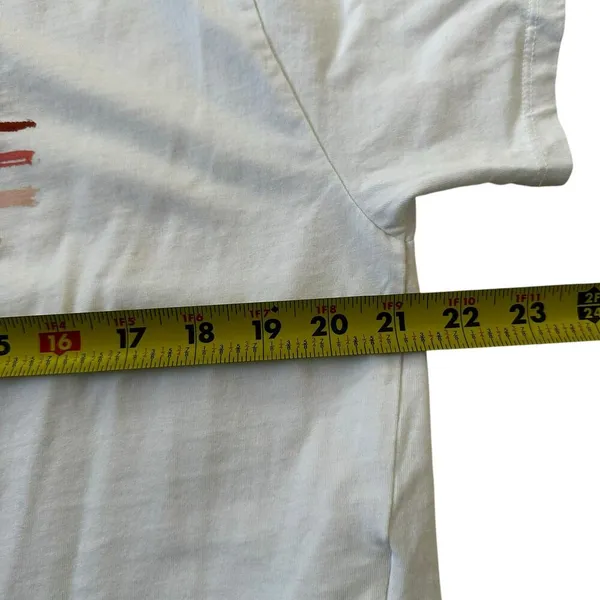 Rip Curl White Printed Crop T-shirt Women Size Medium | 6-36 - Image 7