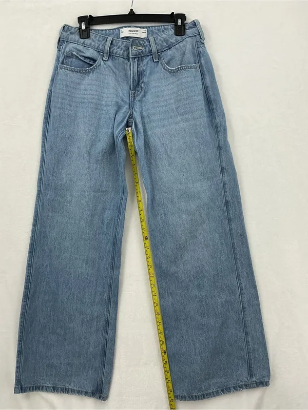 Hollister Light Blue Wide-Leg Jeans 1039 - Image 5