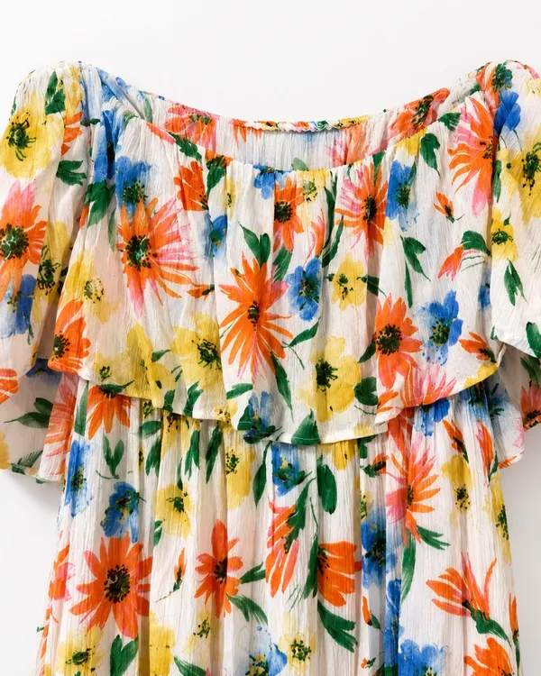 Lush Clothing 840 Floral Strapless Tube Top Maxi Dress - Image 4