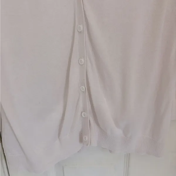 Old Navy Lightweight V-Neck Cardigan Sweater in Calla Lily - Image 3