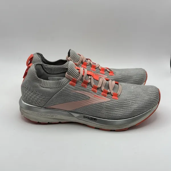 Brooks‎ Shoes Womens 8.5 Ricochet 2 Running Low Sneakers 1203031B098 Grey Fabric - Image 4