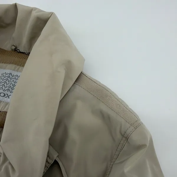 GEOX Respira Womens Beige Utility Jacket Size 8 Breathable Windproof Coat W5220D - Image 3