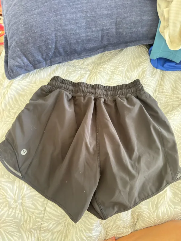 Black Lululeon shorts size 4 4’ - Image 3