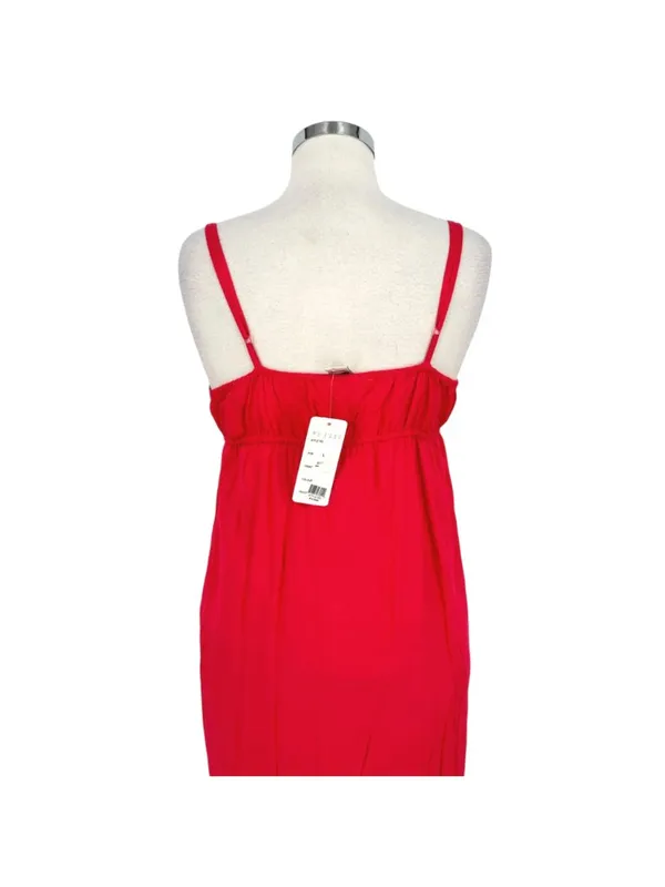 Cute Options Boho Red Maxi Dress Embroidered Adjustable Straps Size Medium NWT - Image 5