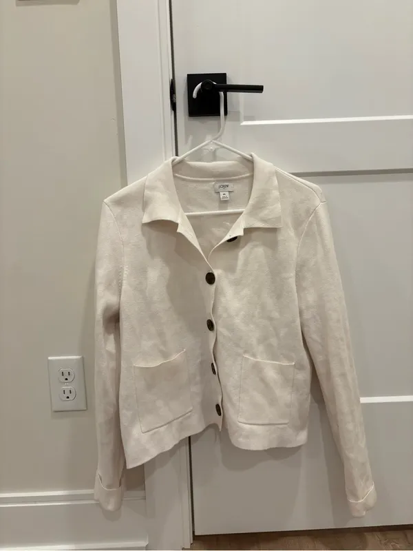J.Crew 100%Cotton Sweater Button Up - Image 2
