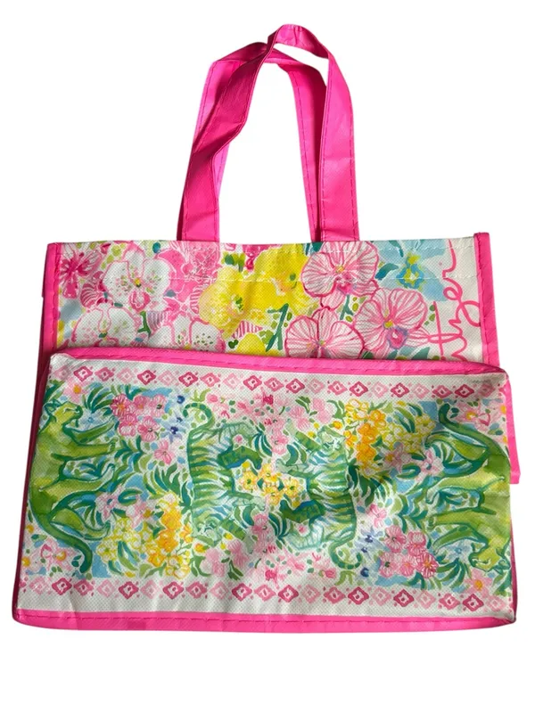 Lilly Pulitzer SET 3 Reusable Shopping Tote Bags - Image 3