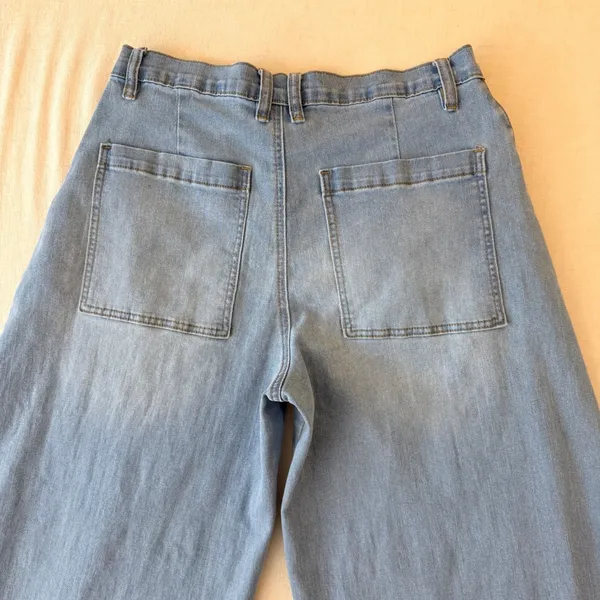 Zigoss Seam Detail Barrel Leg Jeans Women 7/28 Blue - Image 5