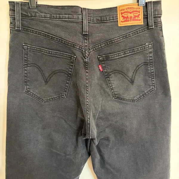 Levis 501 Original Cropped Jeans Faded Black High Rise Button Fly 72693-0134 W32 - Image 10