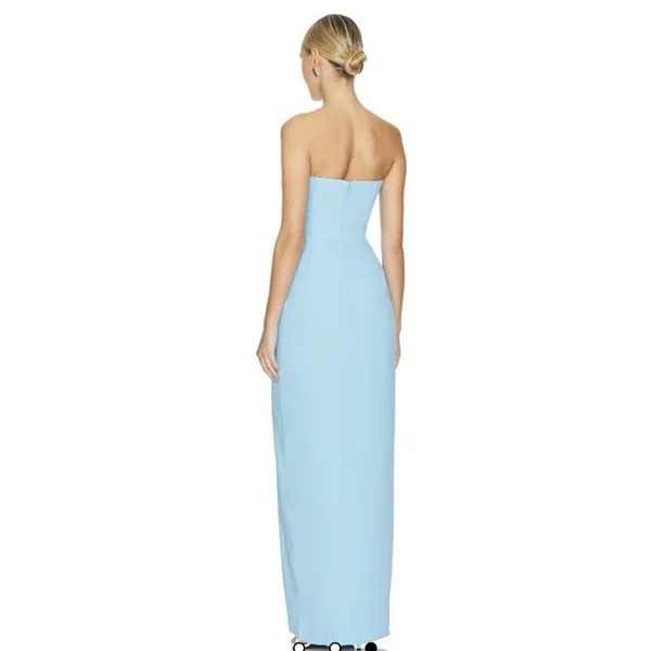 Amanda Uprichard X Revolve Dress Sz M Maxi Bustier Side Slit Party Formal Gown - Image 3