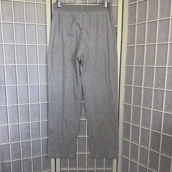 SKIMS Stretchy Cotton Light Heather Grey Straight Lounge Pajama Pants Size Small - Image 14