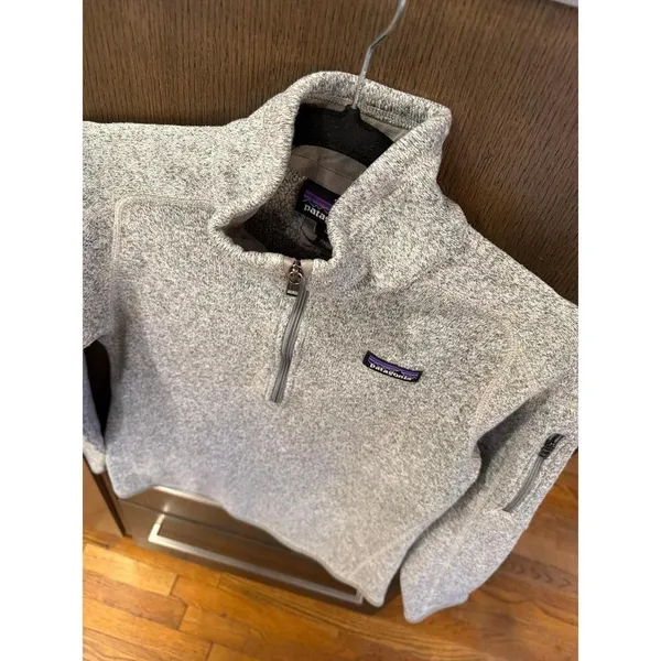 Patagonia Women's Better Sweater 1/4 Zip pullover‎ grey heather womens medium - Image 2