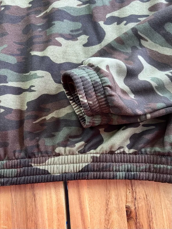 Justify Camo Quarter Zip Pullover Sweatshirt Size L Vibes Graphic - Image 7