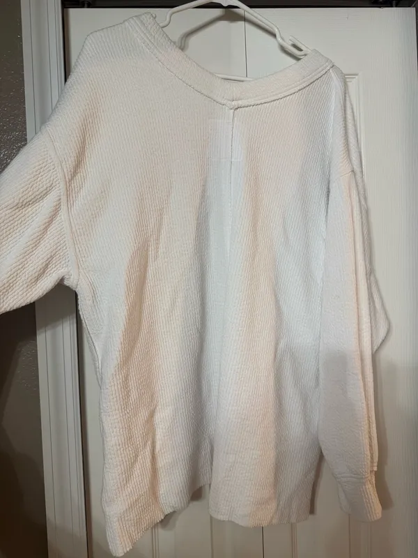 Aerie Textured Wonder V-Neck Sweater - Image 3
