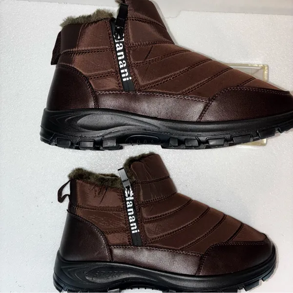 ❄️🥶Size:10 Brown Winter Cozy Boots with Durable Soles and Classic Design - Image 2