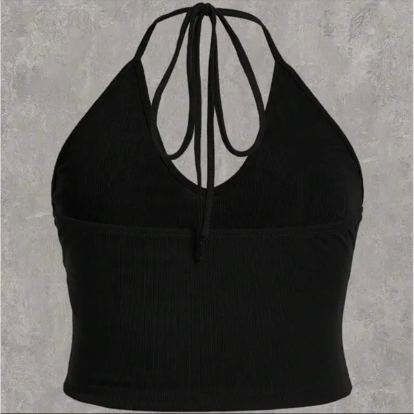 SHEIN Elegant Black Strappy Tank Top - Image 5