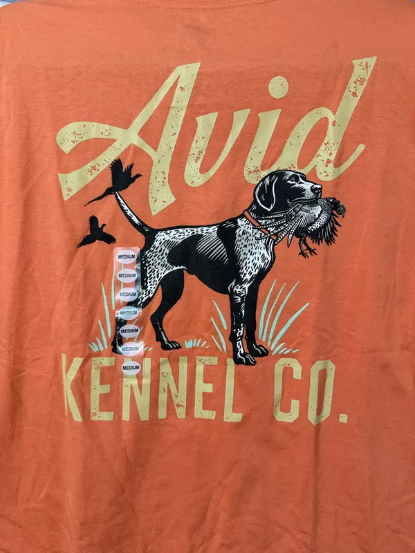 Avid Gear Kennel Tee Clay Orange Graphic T-Shirt Size M - Image 4
