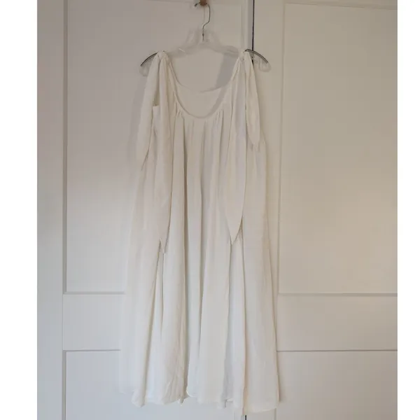 Nap Loungewear Bunny Strap Dress White‎ Cotton Babydoll Midi Dress Womens Small - Image 2