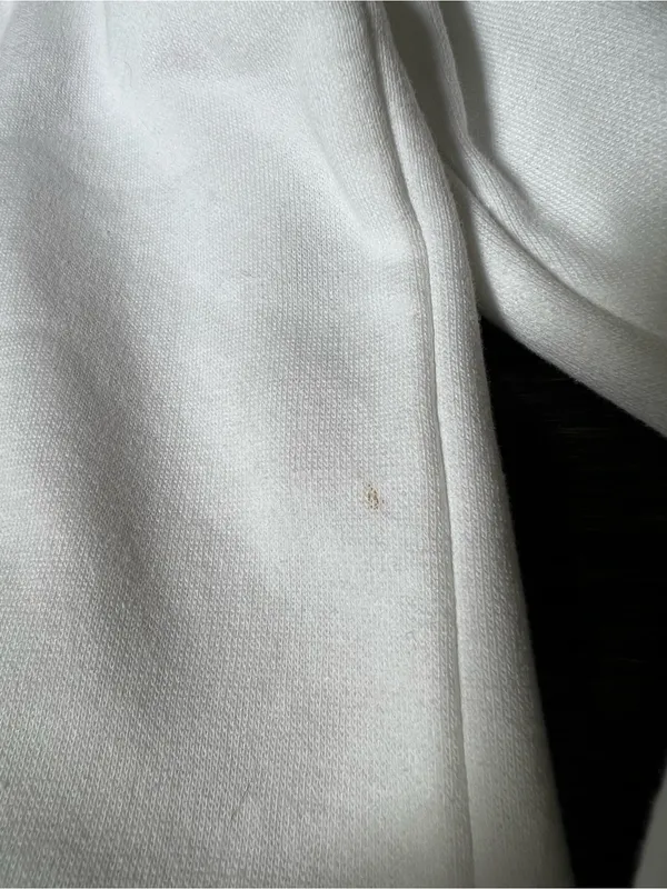 H&M White Full Zip Hooded Sweatshirt Large - Image 10