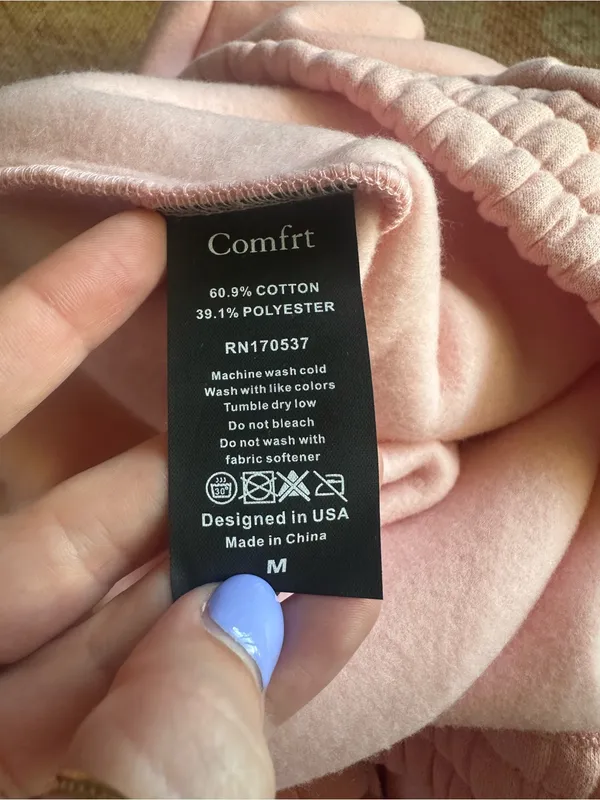 NWOT Comfrt limited edition pastel sweatpants bubblegum pink size medium - Image 3
