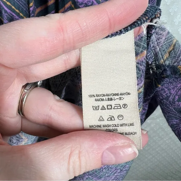 Free People Purple Paisley Walking‎ On A Dream Tunic Top - Image 5