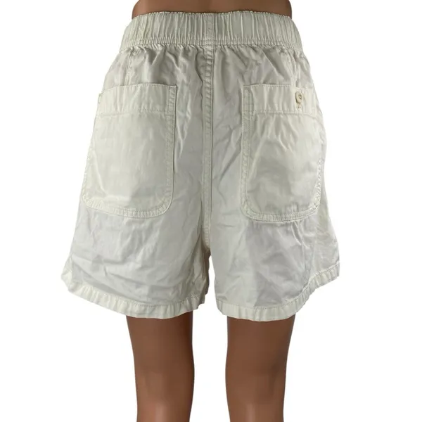 Madewell Garment-Dyed Women's White Pull On High Waisted Utility Shorts Size 29 - Image 4