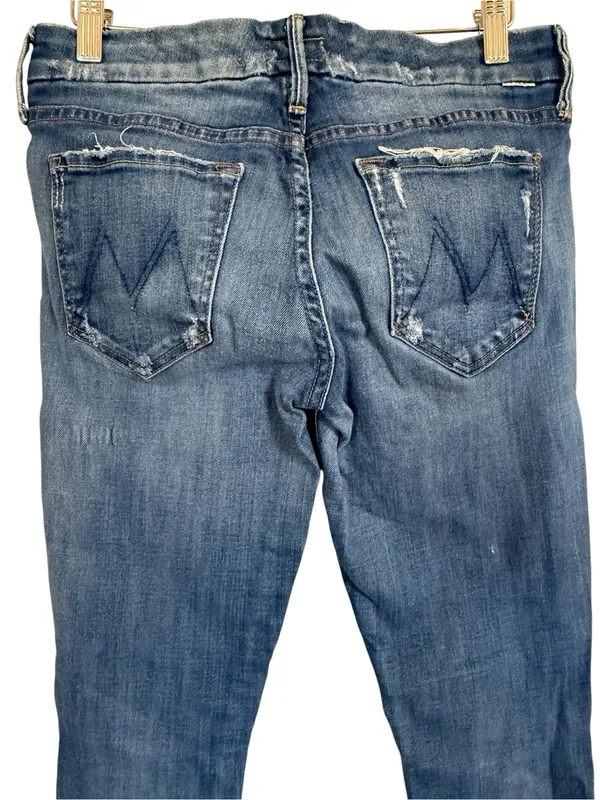 MOTHER The Looker Tequila Truth Skinny Jeans Distressed Women’s Size 28 - Image 5