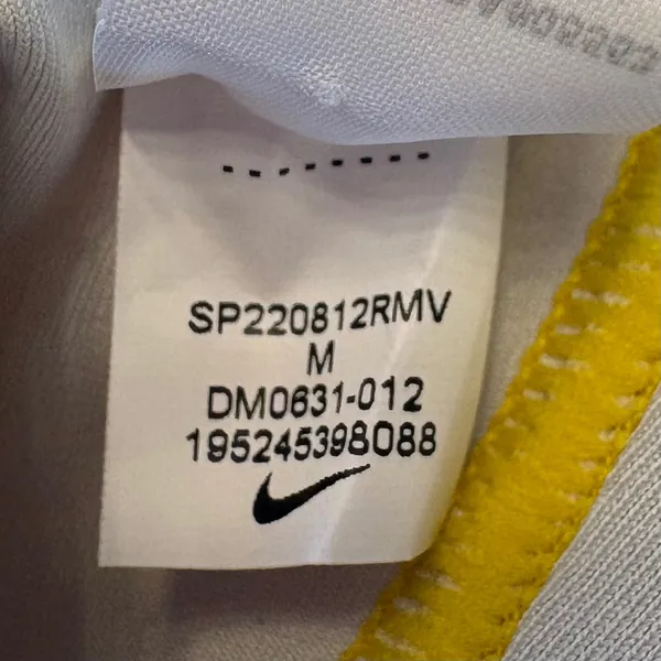 Nike Air Max Sports Bra‎ Womens Medium Grey Yellow Dri-FIT Activewear - Image 7
