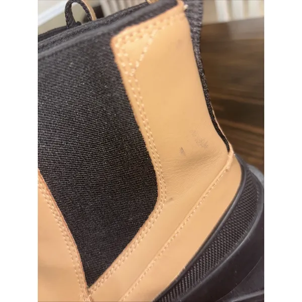NEW SOREL Womens Brex Waterproof Platform Chelsea Boot US 6.5 Tawny Buff/Black - Image 9