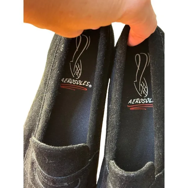 Aerosoles Women's Black Suede Loafers Size 6.5M - Image 4