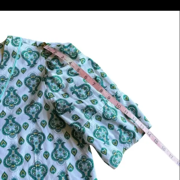 Loft floral medallion bell sleeve blouse size M - Image 12