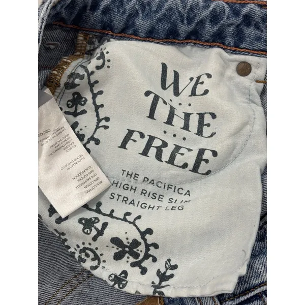 We The Free Pacifica High Rise Slim Straight Leg Jeans Blue 31 - Image 7