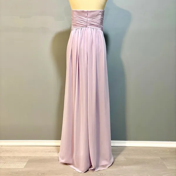 Flowy Iris Lavender Strapless Chiffon Wedding Guest HOCO David's Bridal 14 - Image 3