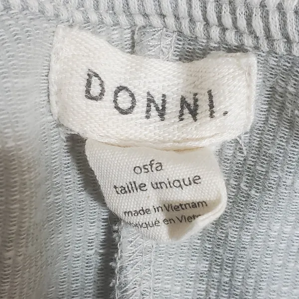 DONNI Anthropologie Sandwash‎ Cardigan OSFM Ribbed Sweater Coat Gray One Size - Image 6