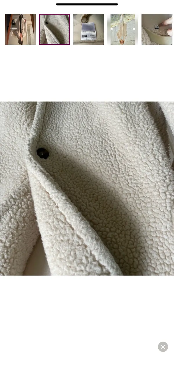 Uniqlo Women's Cream Sherpa Coat - Image 6